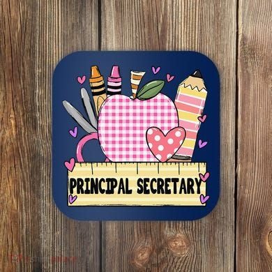 Principal Secretary Valentine S Day Teacher Frame Coaster