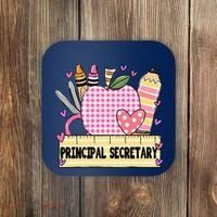 Principal Secretary Valentine S Day Teacher Frame Coaster thumb 0
