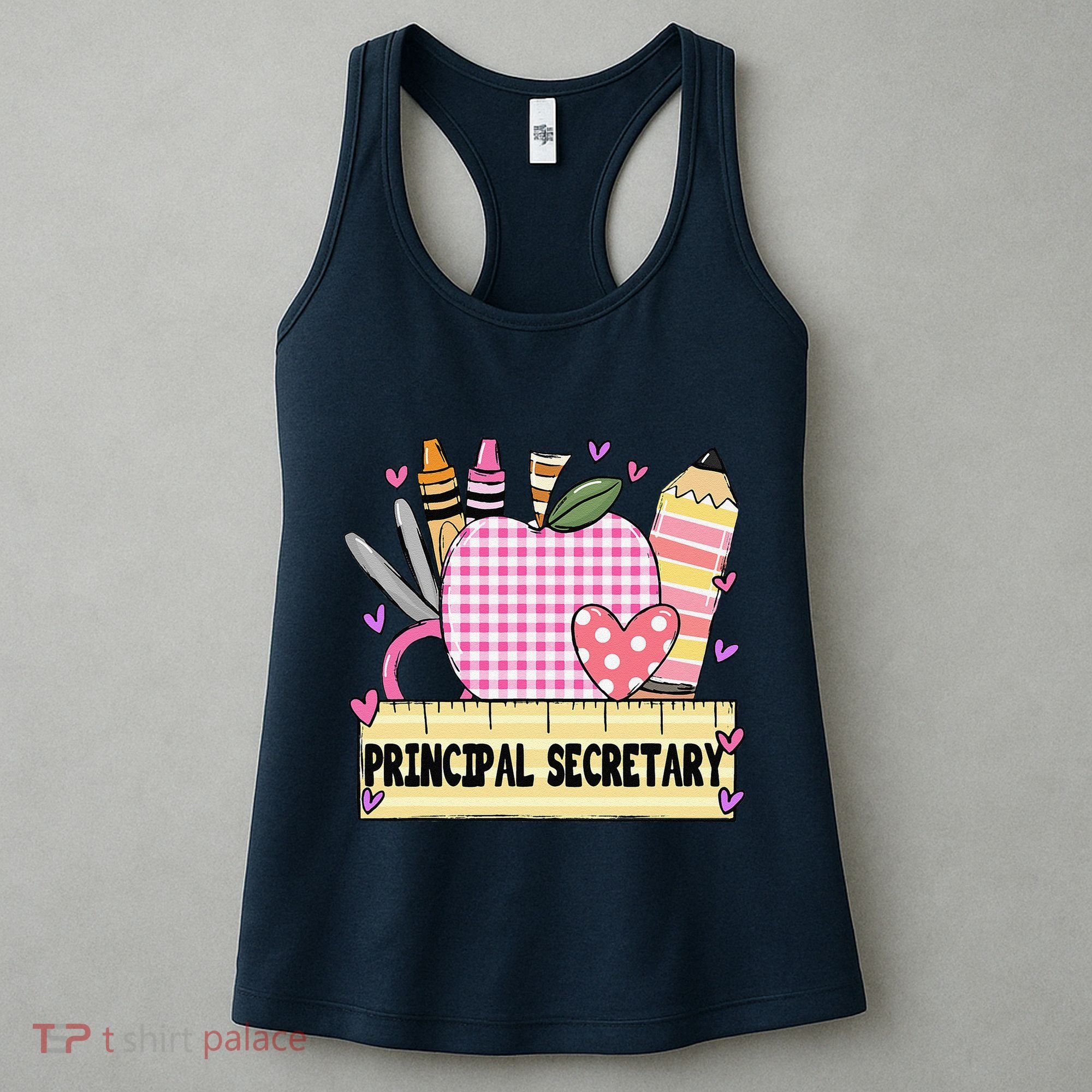 Principal Secretary Valentine S Day Teacher Frame Women's Tank Top