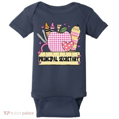 Principal Secretary Valentine S Day Teacher Frame Baby Bodysuit