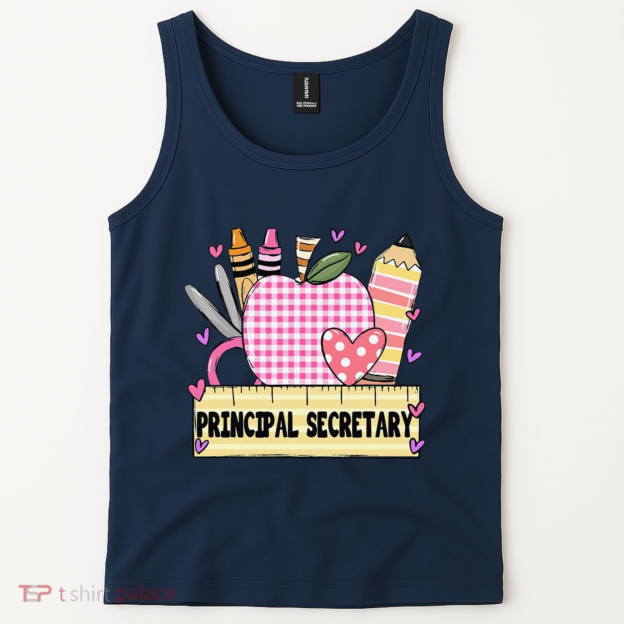 Principal Secretary Valentine S Day Teacher Frame Tank Top