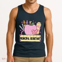 Principal Secretary Valentine S Day Teacher Frame Tank Top thumb 3