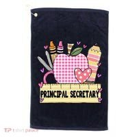 Principal Secretary Valentine S Day Teacher Frame Golf Towel thumb 0