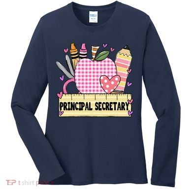 Principal Secretary Valentine S Day Teacher Frame Women's Long Sleeve Shirt