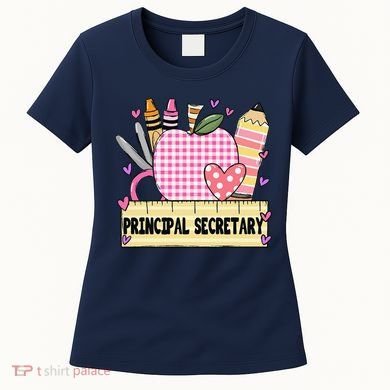 Principal Secretary Valentine S Day Teacher Frame Women's T-Shirt