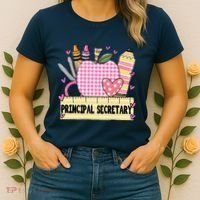 Principal Secretary Valentine S Day Teacher Frame Women's T-Shirt thumb 2