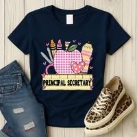 Principal Secretary Valentine S Day Teacher Frame Women's T-Shirt thumb 3