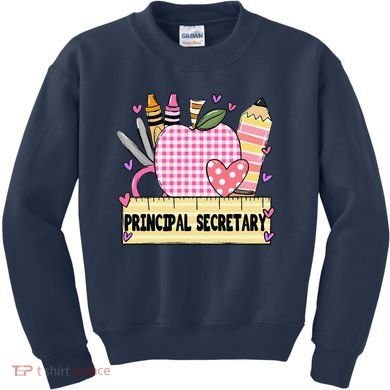 Principal Secretary Valentine S Day Teacher Frame Kids Sweatshirt