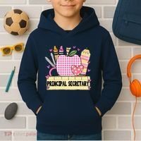 Principal Secretary Valentine S Day Teacher Frame Kids Hoodie thumb 2