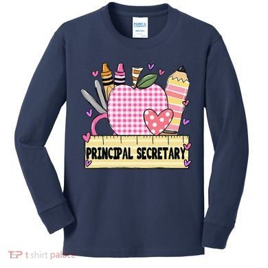 Principal Secretary Valentine S Day Teacher Frame Kids Long Sleeve Shirt