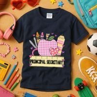 Principal Secretary Valentine S Day Teacher Frame Kids T-Shirt thumb 3