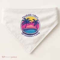 Pool Side Vibes All Summer Long USA-Made Doggie Bandana thumb 0