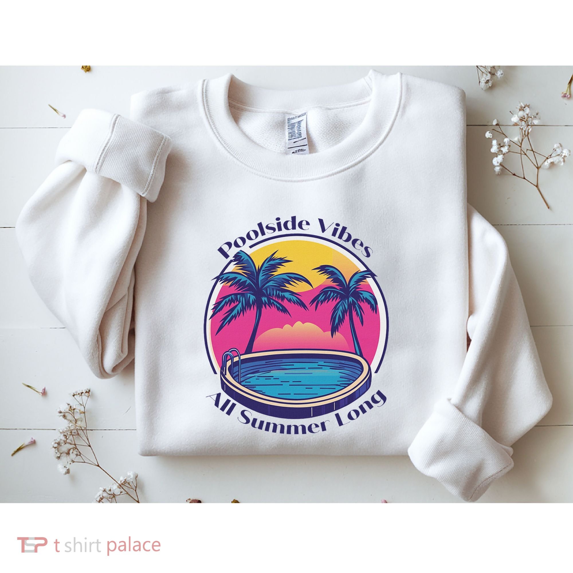 Pool Side Vibes All Summer Long Sweatshirt