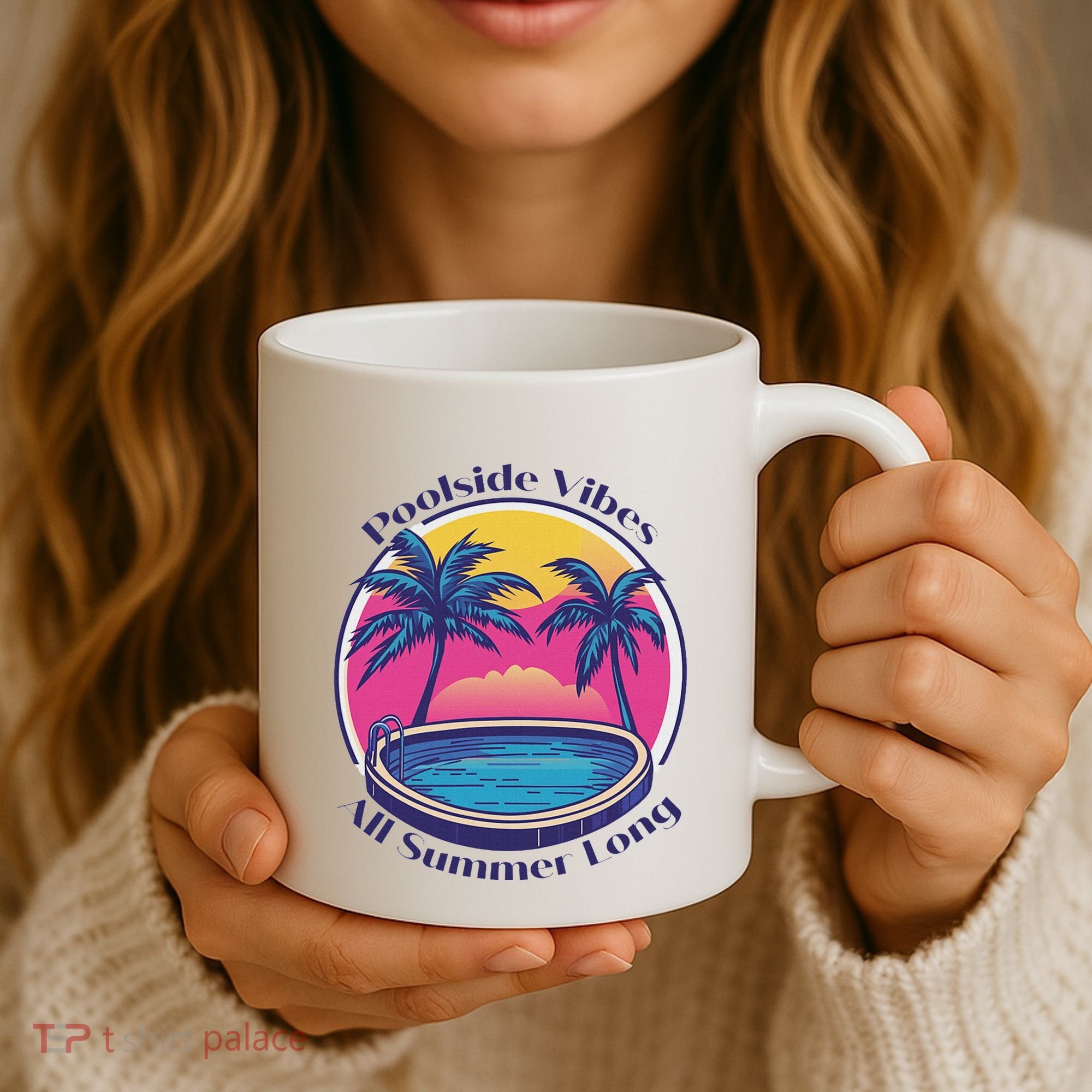 Pool Side Vibes All Summer Long Coffee Mug