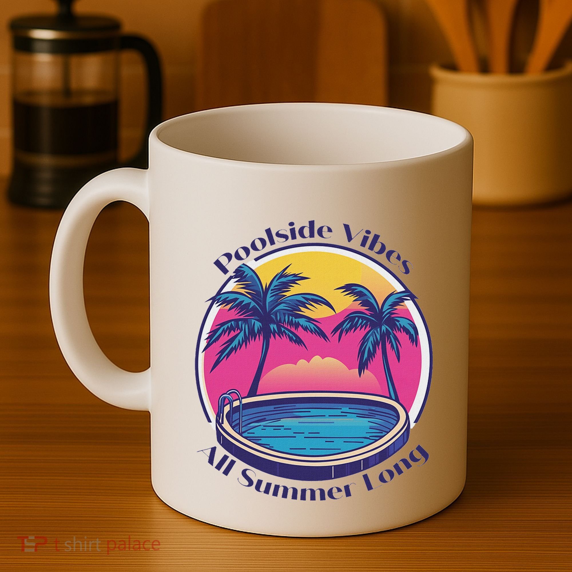 Pool Side Vibes All Summer Long Coffee Mug