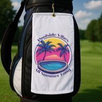 Pool Side Vibes All Summer Long Golf Towel thumb 2