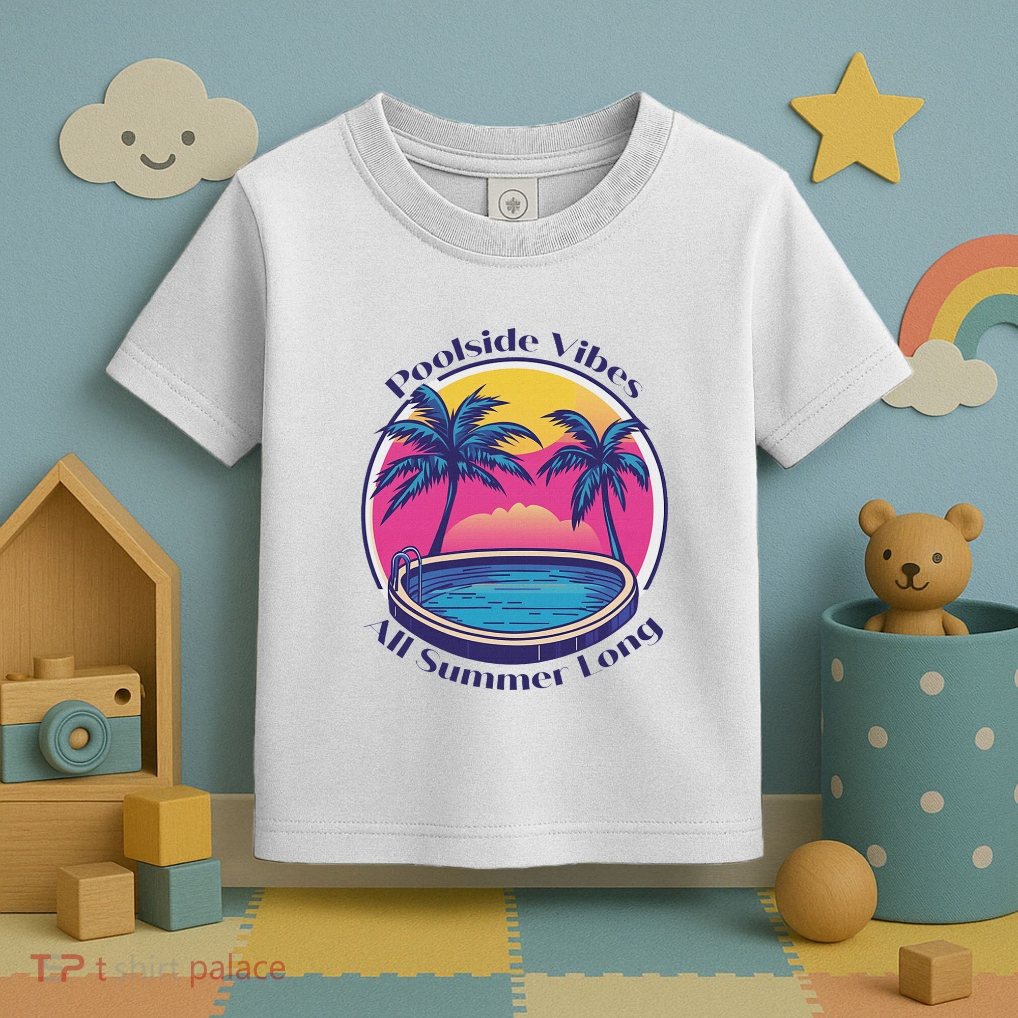 Pool Side Vibes All Summer Long Toddler T-Shirt