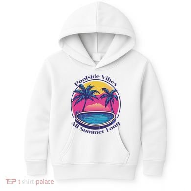 Pool Side Vibes All Summer Long Kids Hoodie