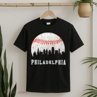 Philly skyline - Vintage Philadelphia Baseball Fans T-Shirt thumb 2