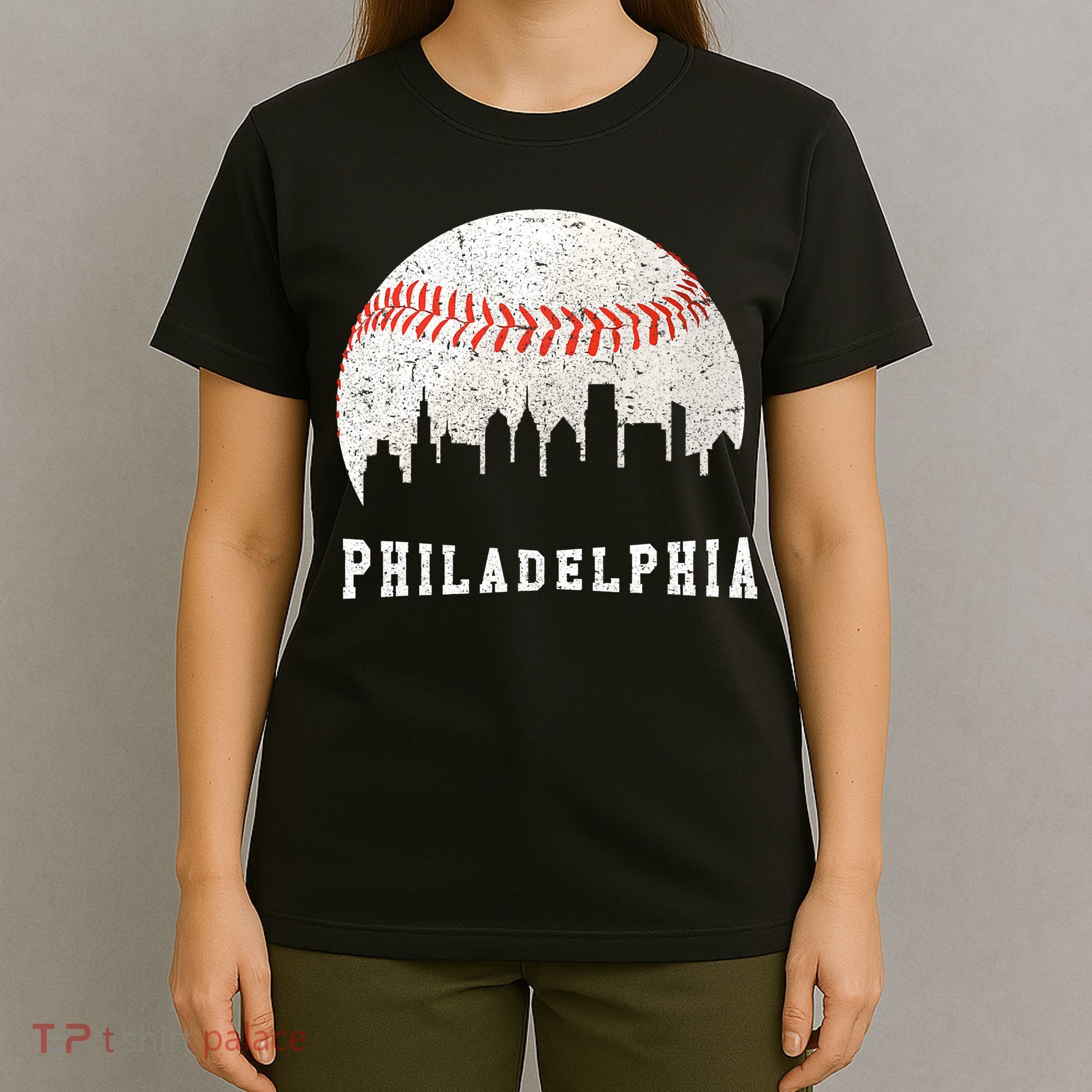 Philly skyline - Vintage Philadelphia Baseball Fans T-Shirt