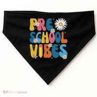 Pre School Vibes Back To School Gift USA-Made Doggie Bandana thumb 0