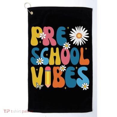Pre School Vibes Back To School Gift Golf Towel