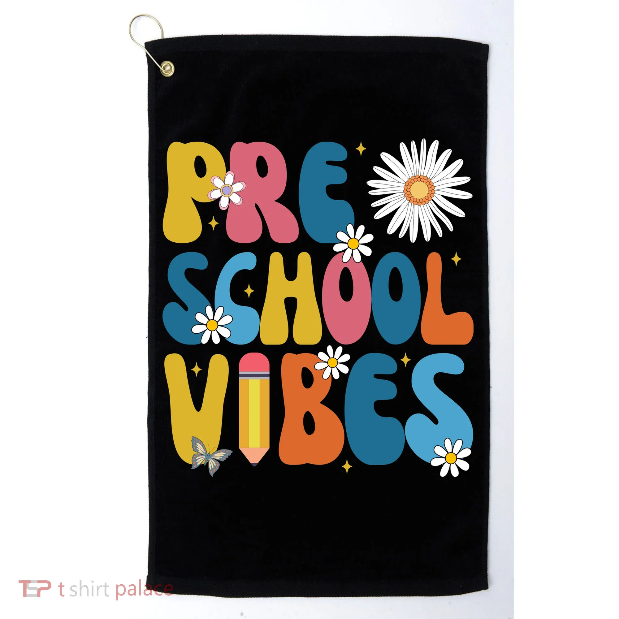 Pre School Vibes Back To School Gift Golf Towel