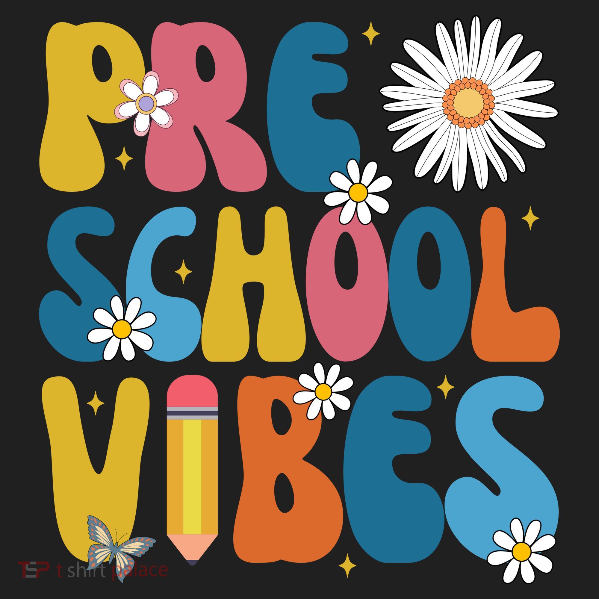 Pre School Vibes Back To School Gift Golf Towel