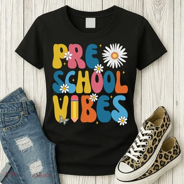 Pre School Vibes Back To School Gift Women's T-Shirt