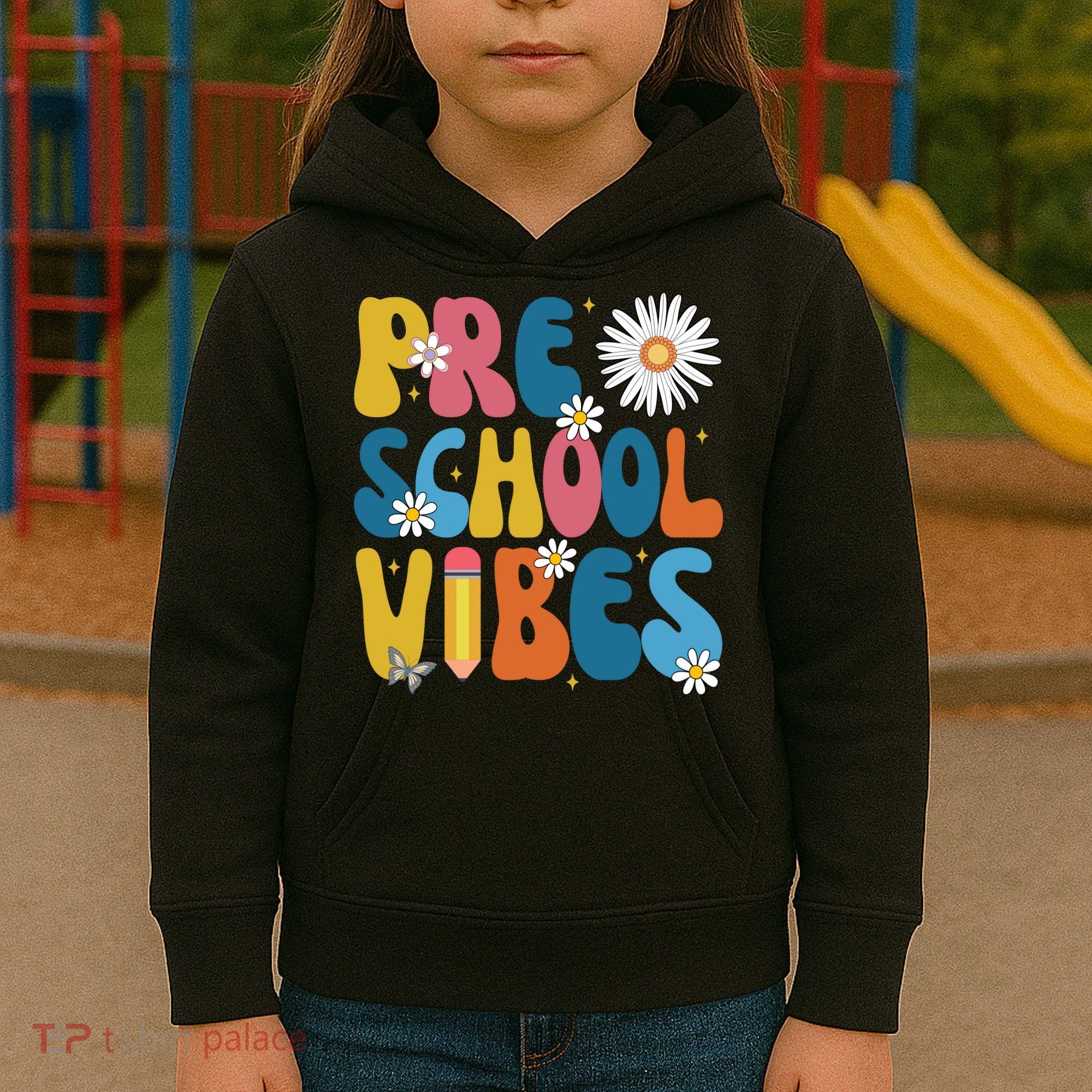 Pre School Vibes Back To School Gift Kids Hoodie