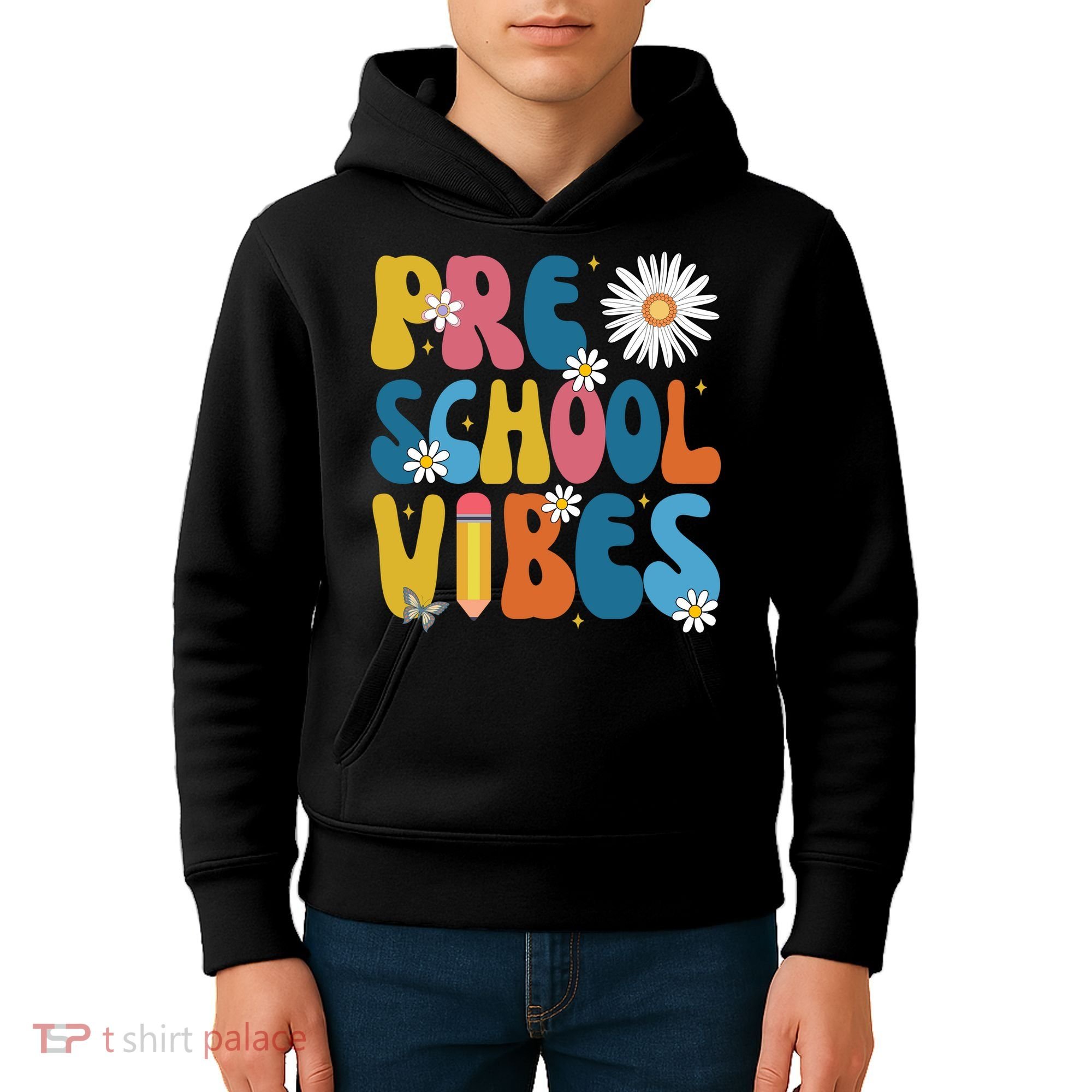 Pre School Vibes Back To School Gift Kids Hoodie