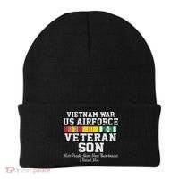 Proud Son Vietnam War Veteran Son Veteran's Day Gift Beanie thumb 0