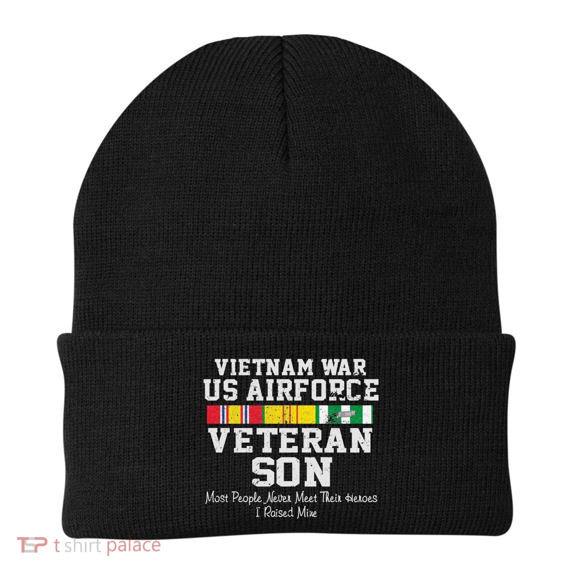 Proud Son Vietnam War Veteran Son Veteran's Day Gift Beanie