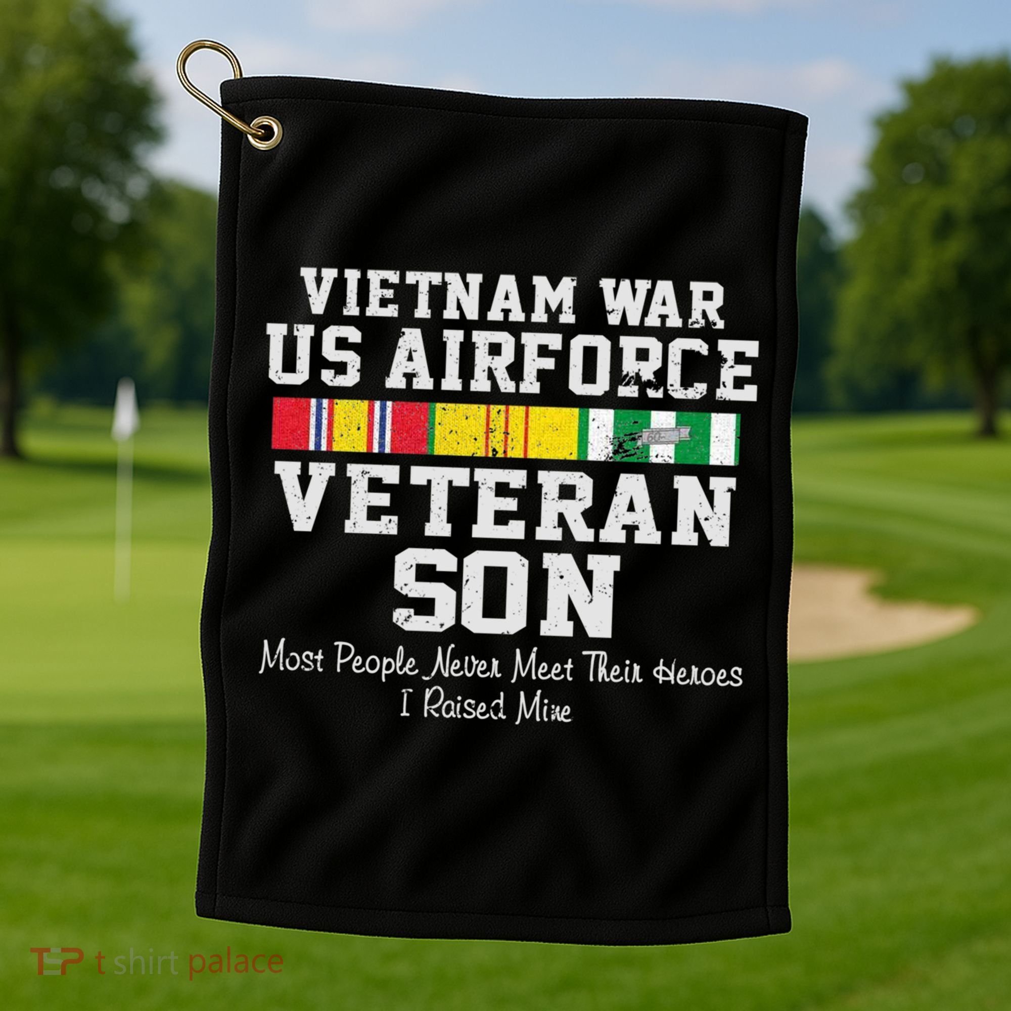 Proud Son Vietnam War Veteran Son Veteran's Day Gift Golf Towel