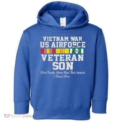 Proud Son Vietnam War Veteran Son Veteran's Day Gift Toddler Hoodie