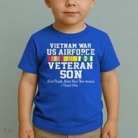 Proud Son Vietnam War Veteran Son Veteran's Day Gift Toddler T-Shirt thumb 2