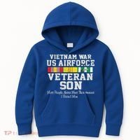 Proud Son Vietnam War Veteran Son Veteran's Day Gift Kids Hoodie thumb 0