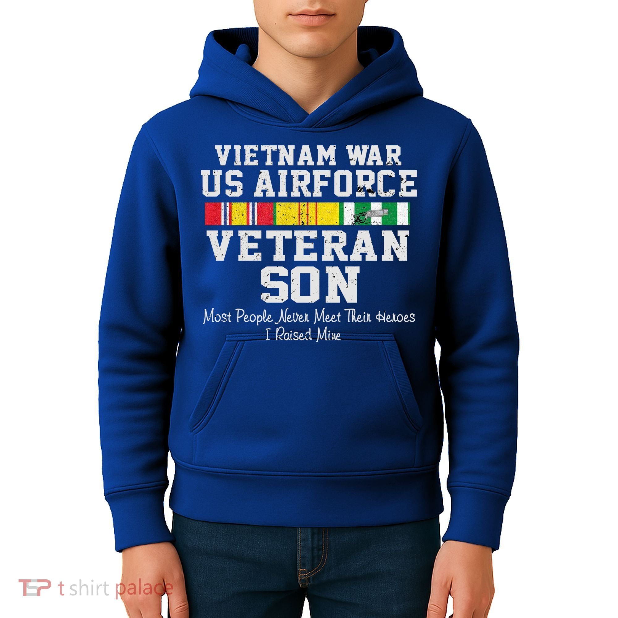 Proud Son Vietnam War Veteran Son Veteran's Day Gift Kids Hoodie