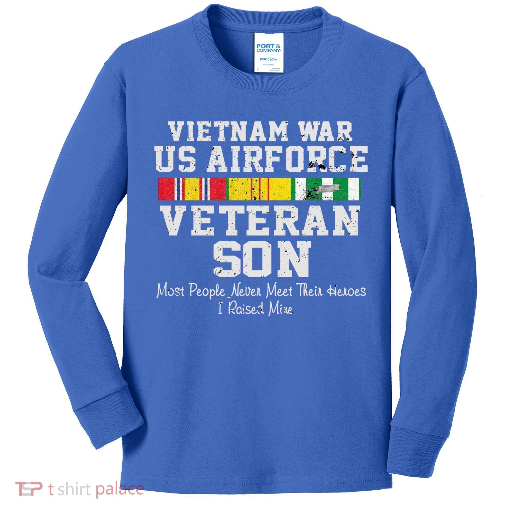 Proud Son Vietnam War Veteran Son Veteran's Day Gift Kids Long Sleeve Shirt