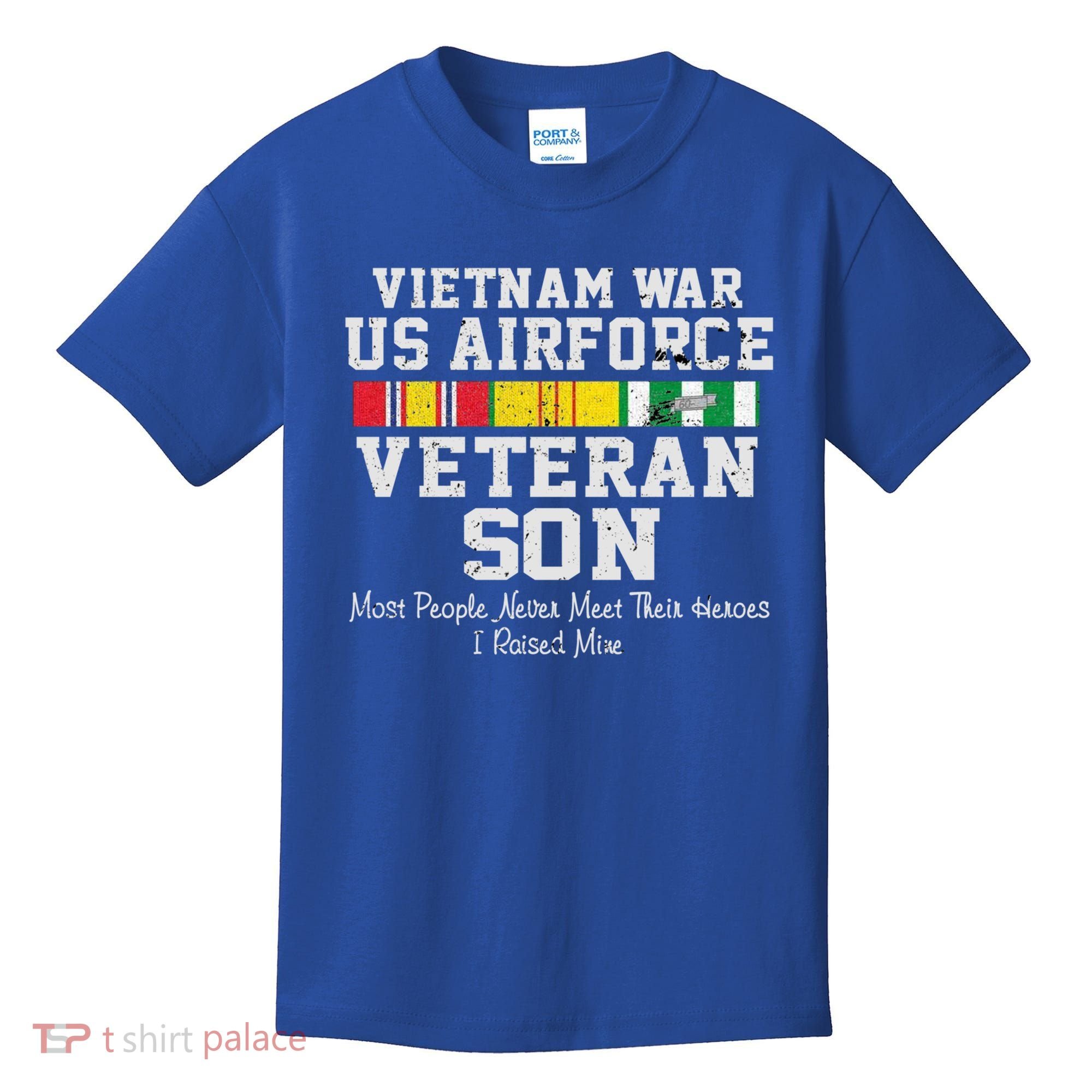 Proud Son Vietnam War Veteran Son Veteran's Day Gift Kids T-Shirt