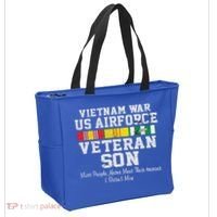Proud Son Vietnam War Veteran Son Veteran's Day Gift Tote Bag thumb 2