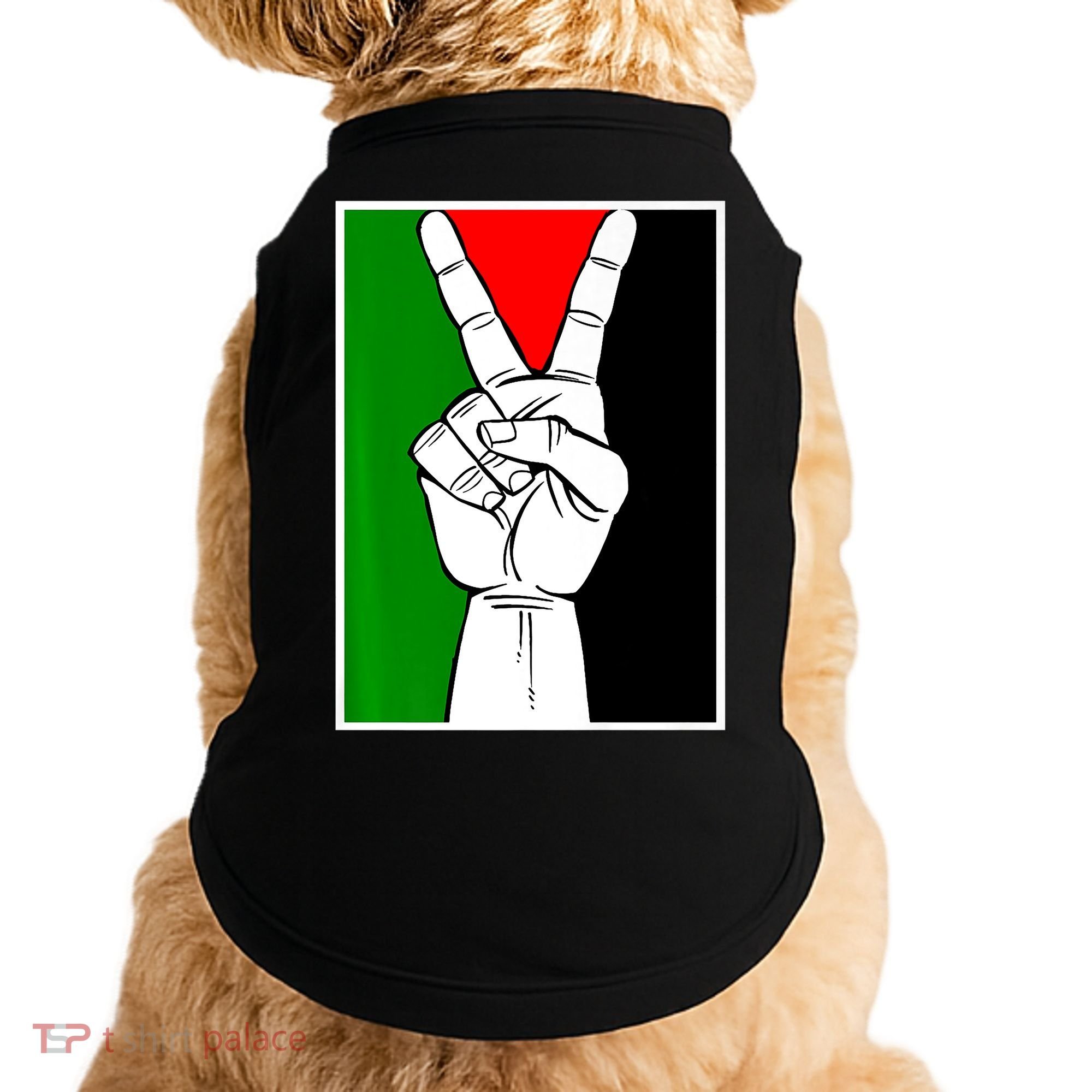 Palestine Support Victory Symbol Free Palestine Palestinian Doggie Tank