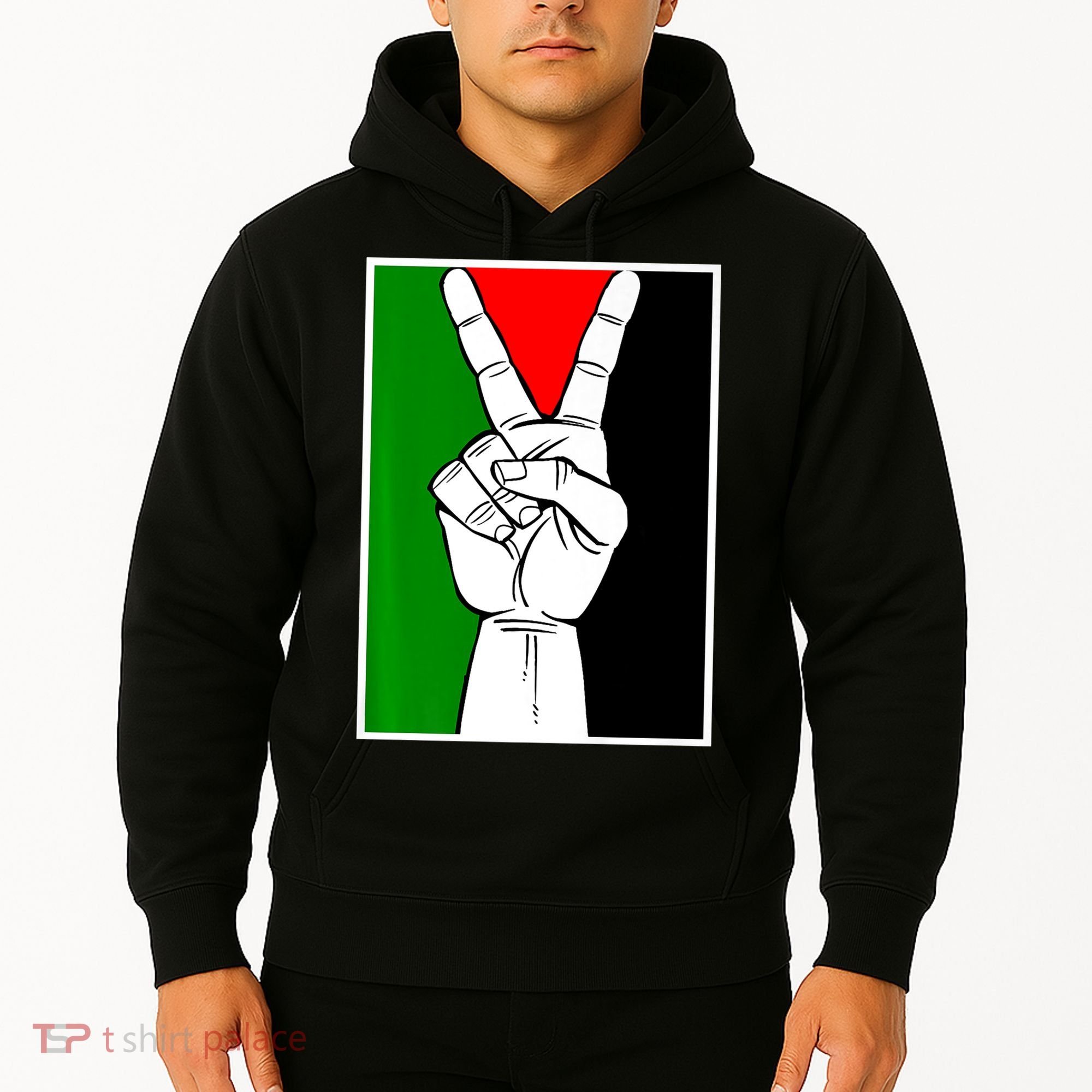 Palestine Support Victory Symbol Free Palestine Palestinian Hoodie
