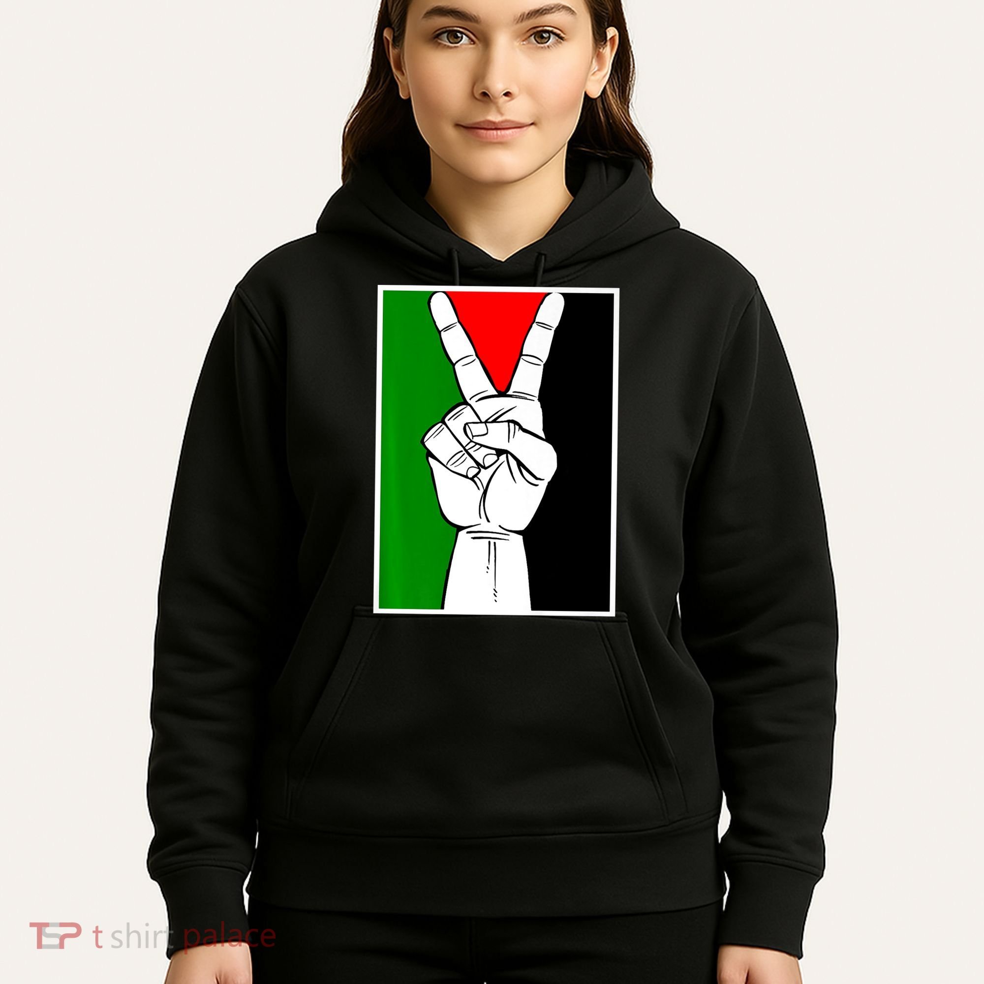 Palestine Support Victory Symbol Free Palestine Palestinian Hoodie
