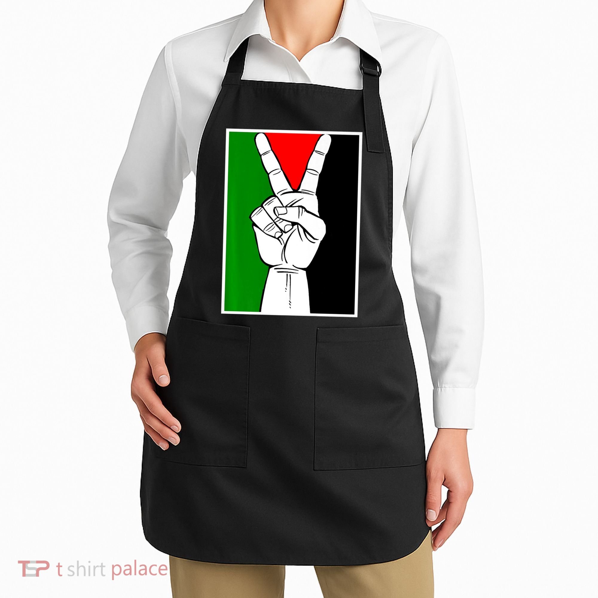 Palestine Support Victory Symbol Free Palestine Palestinian Apron