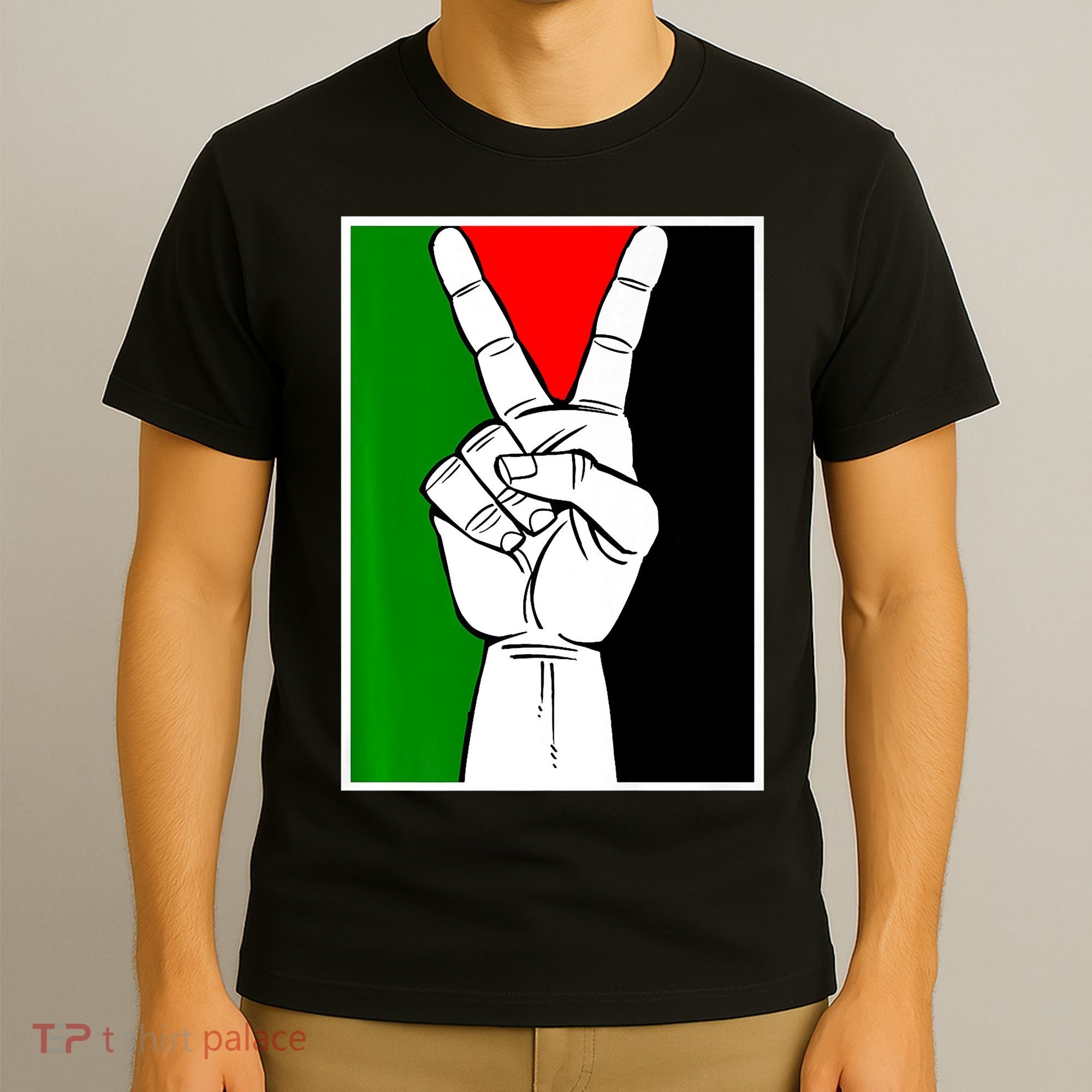 Palestine Support Victory Symbol Free Palestine Palestinian T-Shirt