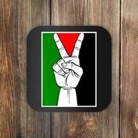 Palestine Support Victory Symbol Free Palestine Palestinian Coaster thumb 0