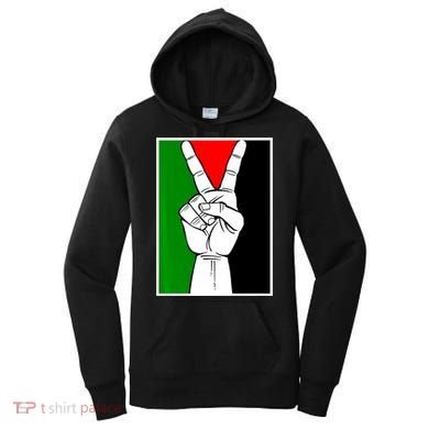 Palestine Support Victory Symbol Free Palestine Palestinian Women's Hoodie
