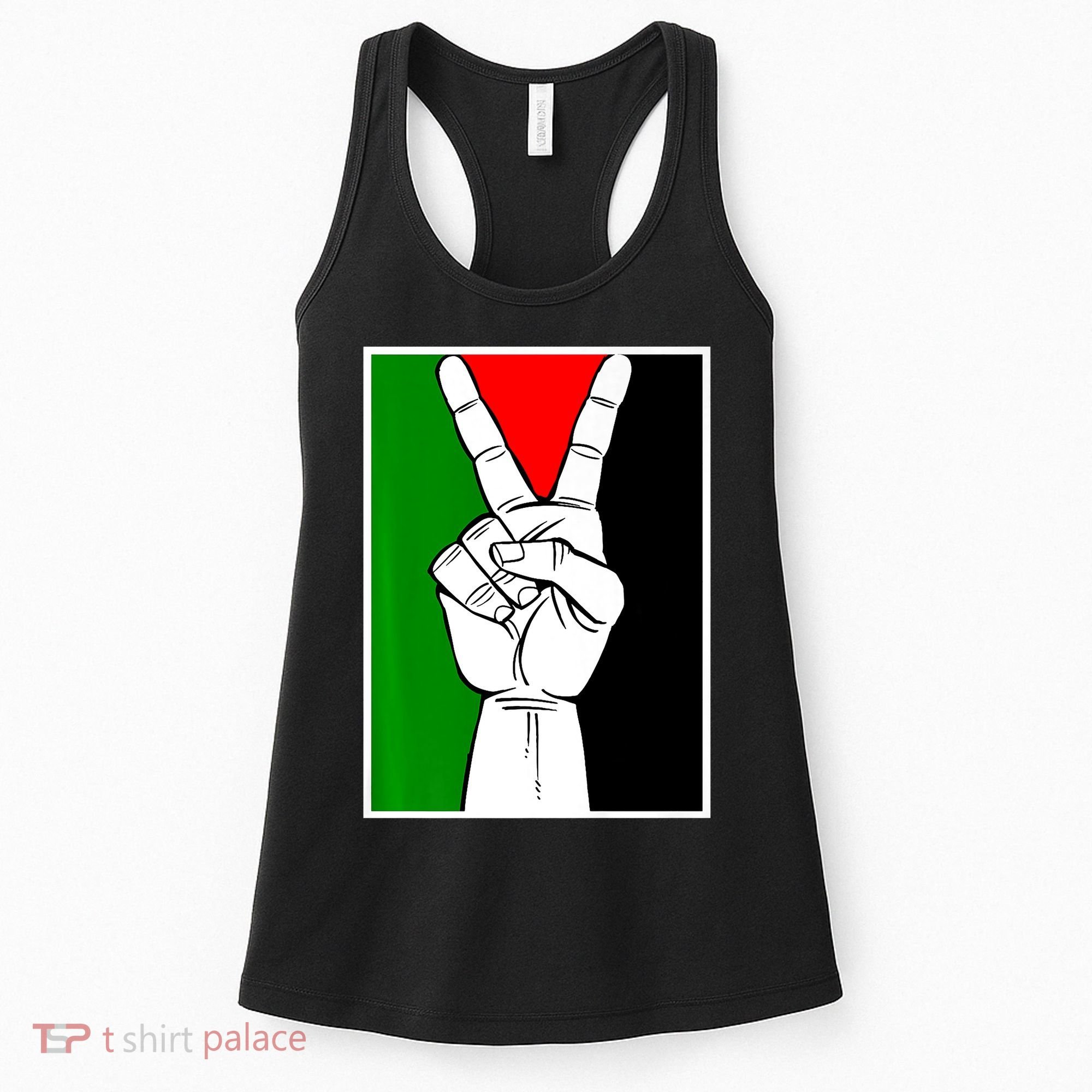 Palestine Support Victory Symbol Free Palestine Palestinian Women's Tank Top
