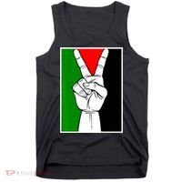 Palestine Support Victory Symbol Free Palestine Palestinian Tank Top thumb 0